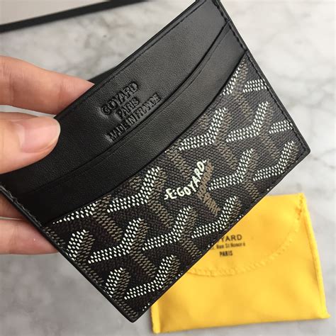 goyard card holder new black|goyard card holder men.